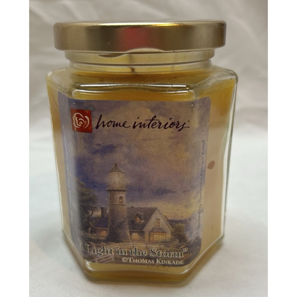 New Home Interiors Thomas Kinkade Vanilla Candle In A Jar Light In The Storms